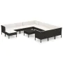 Set de muebles de jardín 13 pzas cojines ratán sintético negro von , Gartensets - Ref: Foro24-3094528, Preis: 1,00 €, Rabatt: %