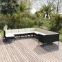 Set de muebles de jardín 11 pzas cojines ratán sintético negro von , Gartensets - Ref: Foro24-3094516, Preis: 974,74 €, Rabat...