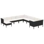 Set de muebles de jardín 11 pzas cojines ratán sintético negro von , Gartensets - Ref: Foro24-3094516, Preis: 974,74 €, Rabat...