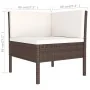 Set muebles de jardín 12 pzas y cojines ratán sintético marrón von , Gartensets - Ref: Foro24-3094619, Preis: 965,40 €, Rabat...