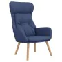 Sillón de relax con taburete tela azul by , Armchairs - Ref: Foro24-3097754, Price: 139,21 €, Discount: %