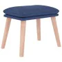 Sillón de relax con taburete tela azul by , Armchairs - Ref: Foro24-3097754, Price: 139,21 €, Discount: %