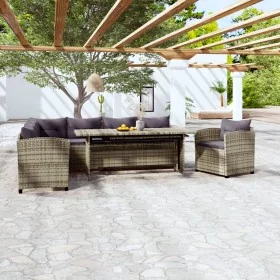 Set de muebles de jardín 3 pzas y cojines ratán sintético gris von , Gartensets - Ref: Foro24-3098168, Preis: 893,91 €, Rabat...