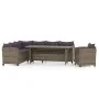 Set de muebles de jardín 3 pzas y cojines ratán sintético gris by , Garden sets - Ref: Foro24-3098168, Price: 893,91 €, Disco...