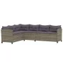 Set de muebles de jardín 3 pzas y cojines ratán sintético gris by , Garden sets - Ref: Foro24-3098168, Price: 893,91 €, Disco...