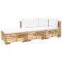 Juego muebles de jardín 3 piezas y cojines madera maciza teca de , Conjuntos de jardín - Ref: Foro24-3100905, Precio: 489,17 ...