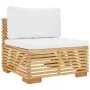 Juego muebles de jardín 3 piezas y cojines madera maciza teca de , Conjuntos de jardín - Ref: Foro24-3100905, Precio: 489,17 ...