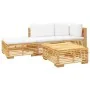Juego muebles de jardín 4 piezas y cojines madera maciza teca von , Gartensets - Ref: Foro24-3100911, Preis: 631,28 €, Rabatt: %