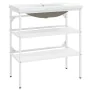 Estructura de baño con lavabo incorporado hierro blanco von , Badezimmerwaschtische - Ref: Foro24-3101375, Preis: 212,16 €, R...