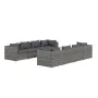 Set de muebles de jardín 9 pzas y cojines ratán sintético gris de , Conjuntos de jardín - Ref: Foro24-3101517, Precio: 1,00 €...