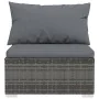 Set de muebles de jardín 9 pzas y cojines ratán sintético gris de , Conjuntos de jardín - Ref: Foro24-3101517, Precio: 1,00 €...