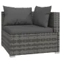 Set de muebles de jardín 9 pzas y cojines ratán sintético gris de , Conjuntos de jardín - Ref: Foro24-3101517, Precio: 1,00 €...