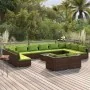 Set muebles de jardín 13 pzas y cojines ratán sintético marrón von , Gartensets - Ref: Foro24-3102100, Preis: 1,00 €, Rabatt: %
