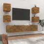 Set de muebles de TV 6 pzas madera contrachapada roble ahumado von , TV-Möbel - Ref: Foro24-3114259, Preis: 128,31 €, Rabatt: %