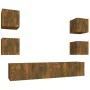 Set de muebles de TV 6 pzas madera contrachapada roble ahumado von , TV-Möbel - Ref: Foro24-3114259, Preis: 128,31 €, Rabatt: %