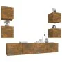 Set de muebles de TV 6 pzas madera contrachapada roble ahumado von , TV-Möbel - Ref: Foro24-3114259, Preis: 128,31 €, Rabatt: %