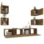 Set de muebles de TV 6 pzas madera contrachapada roble ahumado von , TV-Möbel - Ref: Foro24-3114259, Preis: 128,31 €, Rabatt: %