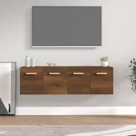 Armarios pared 2 uds contrachapada roble marrón 60x36,5x35cm by , Lockers and storage cabinets - Ref: Foro24-3115635, Price: ...