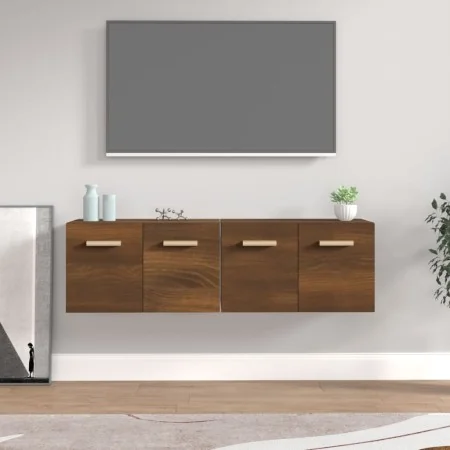 Armarios pared 2 uds contrachapada roble marrón 60x36,5x35cm by , Lockers and storage cabinets - Ref: Foro24-3115635, Price: ...