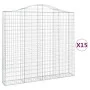 Cestas de gaviones 15 uds forma de arco hierro 200x30x180/200cm by , Pots and planters - Ref: Foro24-3145527, Price: 1,00 €, ...