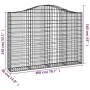 Cestas gaviones 13 uds forma de arco hierro 200x30x140/160 cm by , Pots and planters - Ref: Foro24-3145483, Price: 1,00 €, Di...