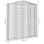 Cestas de gaviones 5 uds forma de arco hierro 200x30x220/240 cm von , Töpfe und Pflanzgefäße - Ref: Foro24-3145559, Preis: 64...