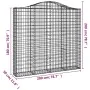 Cestas de gaviones 13 uds forma de arco hierro 200x30x180/200cm by , Pots and planters - Ref: Foro24-3145525, Price: 1,00 €, ...