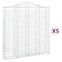 Cestas de gaviones 5 uds forma de arco hierro 200x30x200/220 cm von , Töpfe und Pflanzgefäße - Ref: Foro24-3145538, Preis: 61...