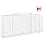 Cestas de gaviones 9 uds forma de arco hierro 400x50x160/180 cm von , Töpfe und Pflanzgefäße - Ref: Foro24-3146002, Preis: 2,...