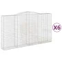 Cestas de gaviones 6 uds forma de arco hierro 400x50x220/240 cm von , Töpfe und Pflanzgefäße - Ref: Foro24-3147078, Preis: 1,...