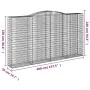 Cestas de gaviones 6 uds forma de arco hierro 400x50x220/240 cm von , Töpfe und Pflanzgefäße - Ref: Foro24-3147078, Preis: 1,...