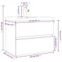 Mueble de baño con lavabo madera contrachapada marrón roble de , Tocadores de baño - Ref: Foro24-3152872, Precio: 192,73 €, D...