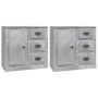 Aparadores 2 uds madera contrachapada gris hormigón by , Sideboards - Ref: Foro24-3185227, Price: 203,84 €, Discount: %