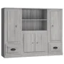 Aparador alto 3 piezas madera contrachapada gris Sonoma by , Sideboards - Ref: Foro24-3185317, Price: 238,32 €, Discount: %