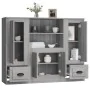 Aparador alto 3 piezas madera contrachapada gris Sonoma by , Sideboards - Ref: Foro24-3185317, Price: 238,32 €, Discount: %