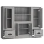 Aparador alto 3 piezas madera contrachapada gris Sonoma by , Sideboards - Ref: Foro24-3185317, Price: 238,32 €, Discount: %