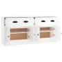 Aparadores 2 uds madera contrachapada blanco brillo by , Sideboards - Ref: Foro24-3185265, Price: 173,25 €, Discount: %
