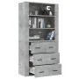 Aparador alto madera contrachapada gris hormigón de , Aparadores - Ref: Foro24-3185395, Precio: 165,82 €, Descuento: %