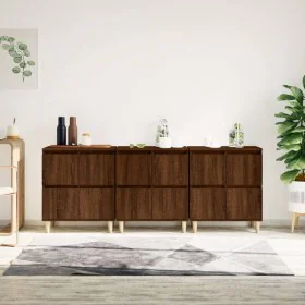 Aparadores 3 uds madera contrachapada marrón roble 60x35x70 cm von , Sideboards - Ref: Foro24-3185774, Preis: 181,33 €, Rabat...