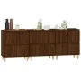 Aparadores 3 uds madera contrachapada marrón roble 60x35x70 cm by , Sideboards - Ref: Foro24-3185774, Price: 181,33 €, Discou...