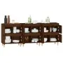 Aparadores 3 uds madera contrachapada marrón roble 60x35x70 cm by , Sideboards - Ref: Foro24-3185774, Price: 181,33 €, Discou...