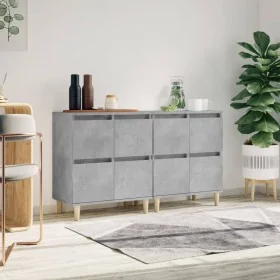 Aparadores 2 uds madera contrachapada gris hormigón 60x35x70 cm von , Sideboards - Ref: Foro24-3185755, Preis: 139,72 €, Raba...