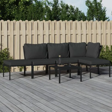 Juego de muebles de jardín 6 piezas acero con cojines gris von , Gartensets - Ref: Foro24-3187945, Preis: 523,45 €, Rabatt: %