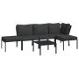 Juego de muebles de jardín 6 piezas acero con cojines gris von , Gartensets - Ref: Foro24-3187945, Preis: 523,45 €, Rabatt: %