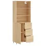 Aparador alto madera contrachapada color roble 69,5x34x180 cm von , Sideboards - Ref: Foro24-3189424, Preis: 149,91 €, Rabatt: %