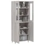 Aparador alto madera contrachapada gris sonoma 69,5x34x180 cm by , Sideboards - Ref: Foro24-3198199, Price: 153,68 €, Discoun...
