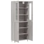 Aparador alto madera contrachapada gris sonoma 69,5x34x180 cm by , Sideboards - Ref: Foro24-3198199, Price: 153,68 €, Discoun...