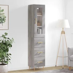 Aparador alto madera contrachapada gris Sonoma 34,5x34x180 cm von , Sideboards - Ref: Foro24-3199231, Preis: 115,56 €, Rabatt: %