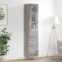 Aparador alto madera contrachapada gris Sonoma 34,5x34x180 cm de , Aparadores - Ref: Foro24-3199231, Precio: 115,54 €, Descue...