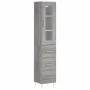 Aparador alto madera contrachapada gris Sonoma 34,5x34x180 cm de , Aparadores - Ref: Foro24-3199231, Precio: 115,54 €, Descue...